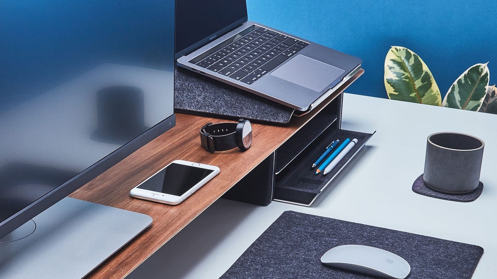 Grovemade Ergonomic Laptop Lift elevates your device for a more