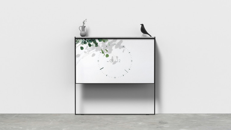 Joonhyuk Hong Rollean concept TV blends into your home with a useful shelf