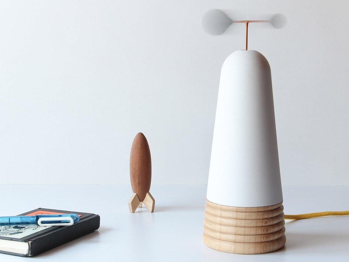 MOAK Studio Volé Interactive Lamp operates in response to the wind