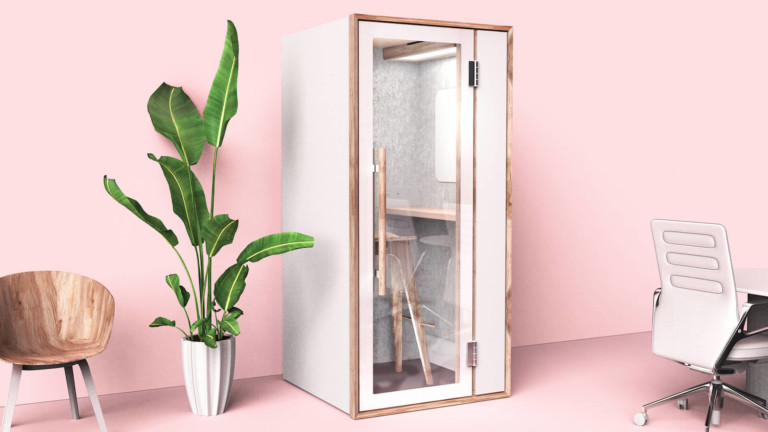 Nook soundproof booth provides a personal office space with no distractions