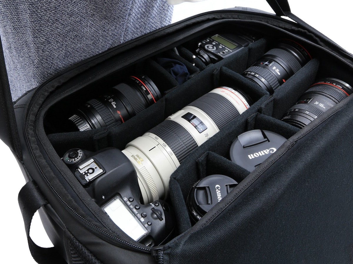 The Top Shelf allaccess camera bag provides an open layout for all