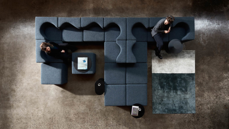 Foolscap Studio Soufflé modular lounge seat adapts to your setting and needs