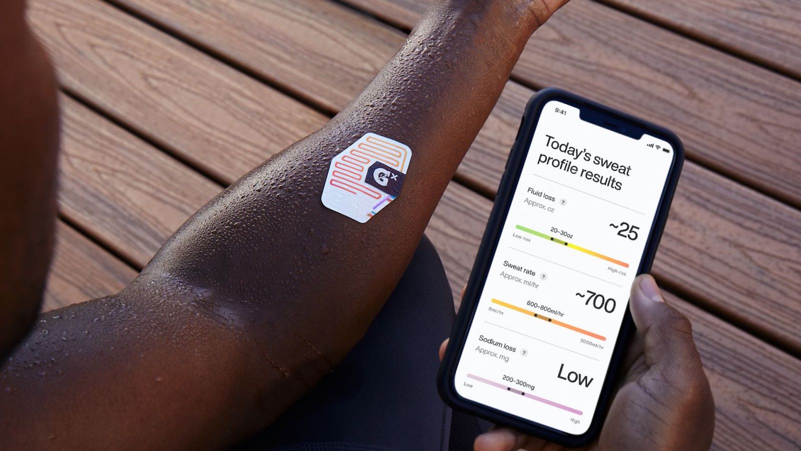 Gatorade Gx Wearable Sweat Patch measures your fluid and sodium losses