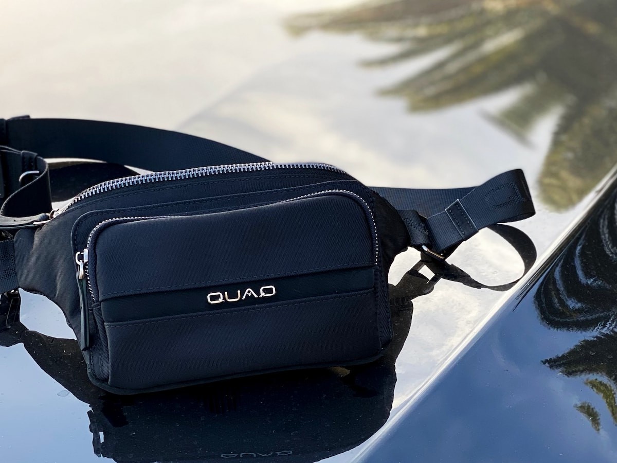QUAQ wireless charging fanny pack keeps you connected everywhere you go
