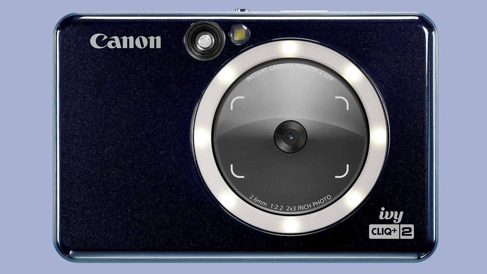 Canon IVY CLIQ+2 instant camera features a Large Selfie Mirror and
