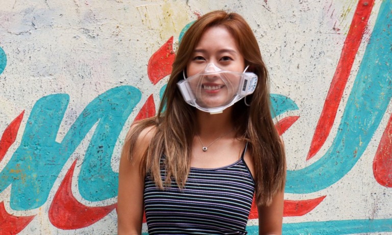 This clear face mask makes breathing easier and lets you show off your pretty smile