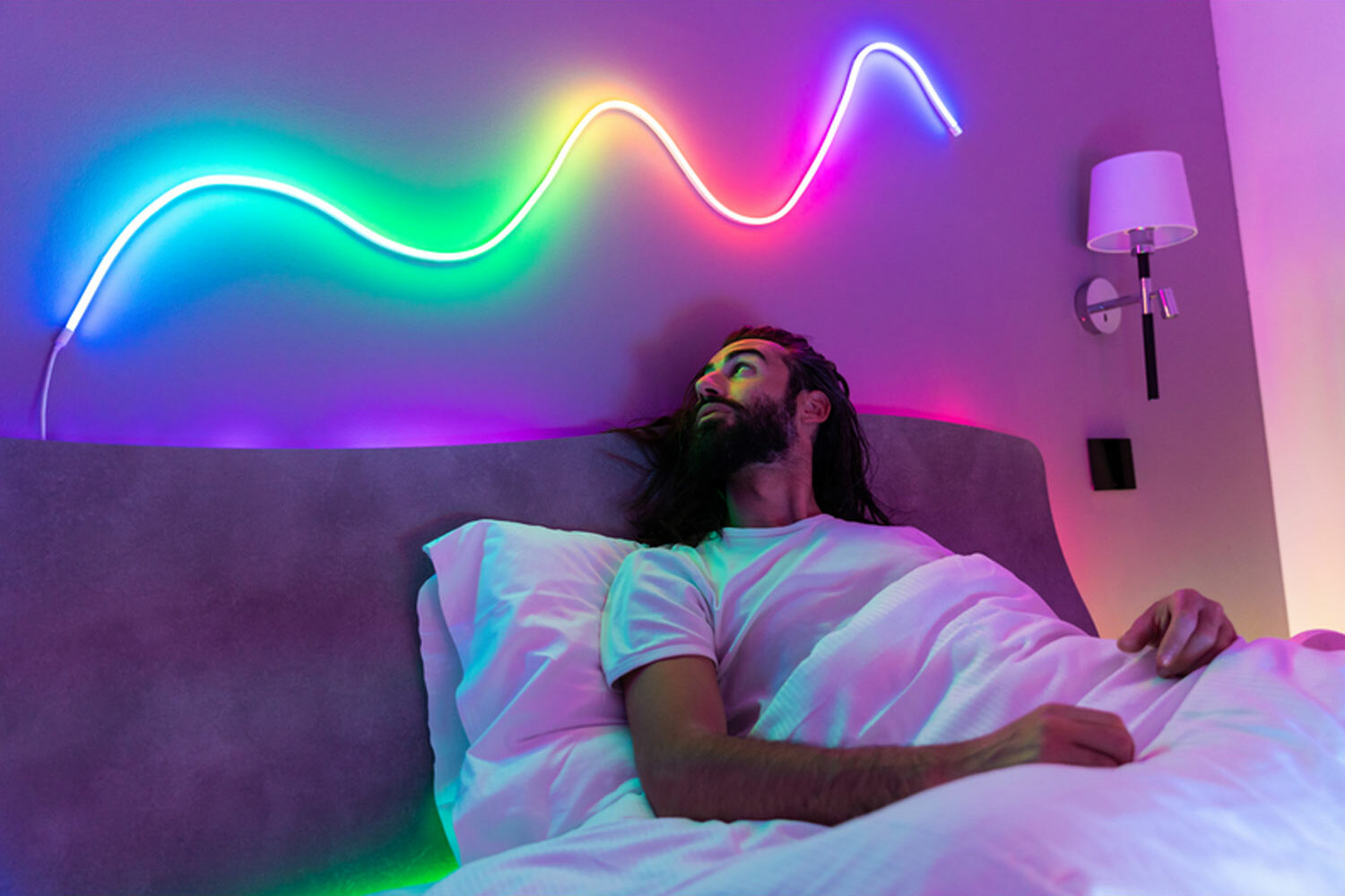 Light up your life with shapeable neon LED tube lighting that syncs to your music