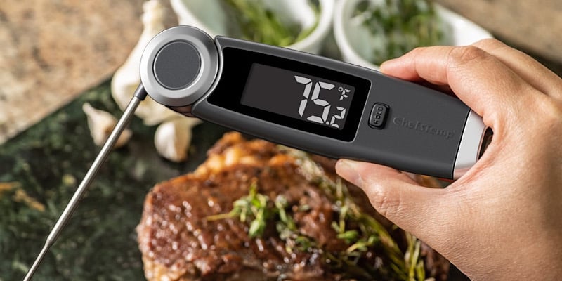 This BBQ thermometer is super accurate and gives you a fast readout in 1–3 seconds