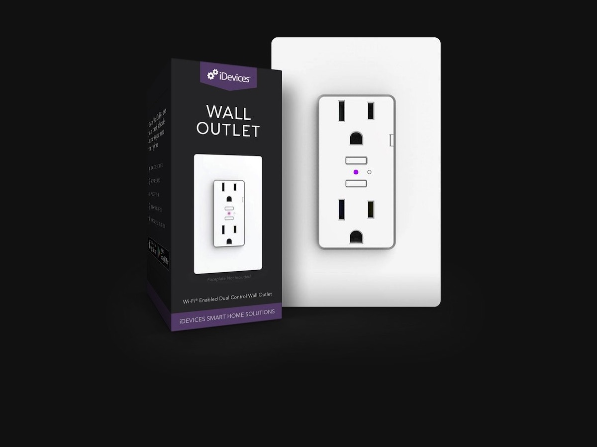 iDevices Smart Wall Outlet connects to WiFi and is compatible with