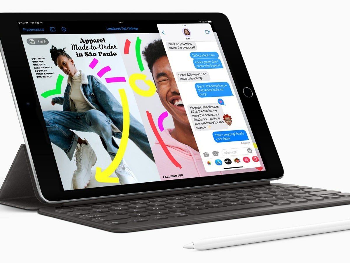 Apple iPad 9th Gen features a 10.2-inch Retina display with True Tone and Center Stage