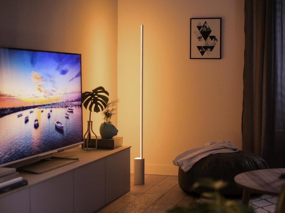 Philips Hue Signe floor lamp offers 16 million colors for a calm or