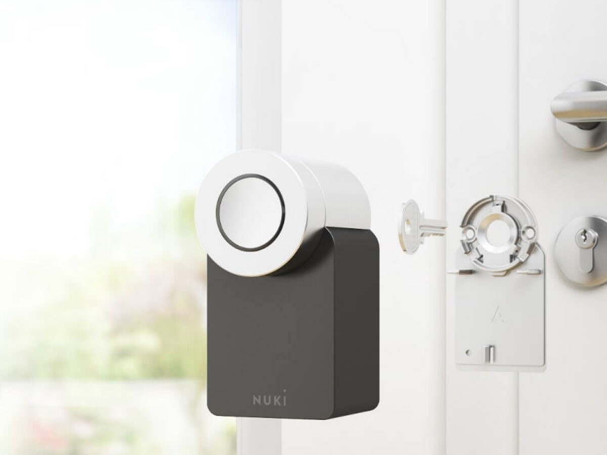 Nuki Smart Lock 2.0 features auto lock and unlock and is compatible with Apple HomeKit