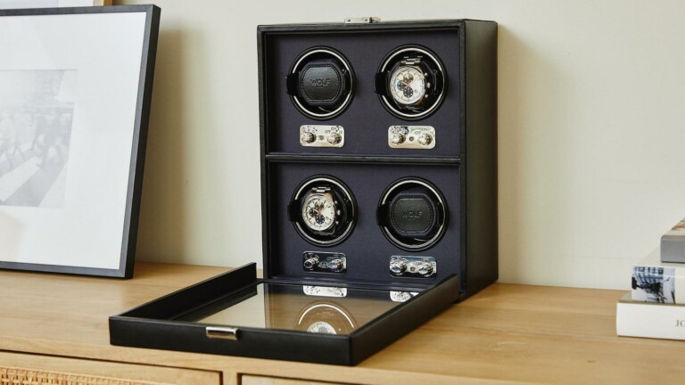 WOLF Heritage 4-Piece Watch Winder preserves and protects your watches