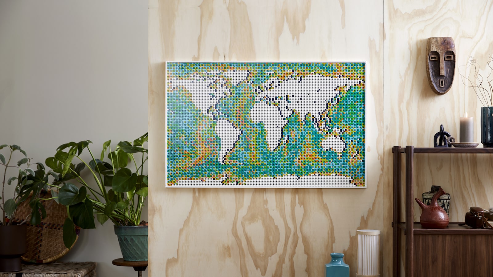 LEGO Art World Map lets you track your travels using the push pins