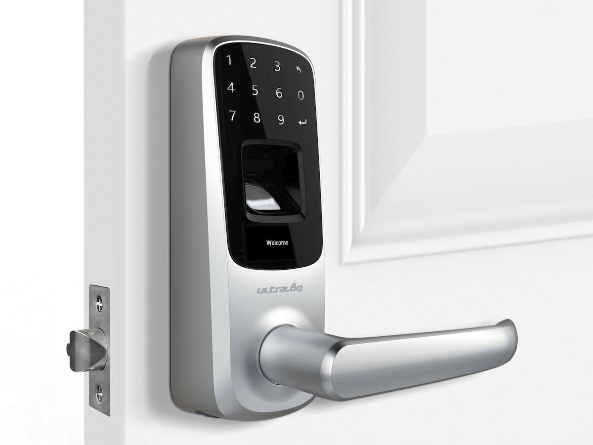 Ultraloq UL3 Fingerprint and Touchscreen Keyless Smart Lever Door Lock UL3-SN U-tec Group Inc Satin Nickel