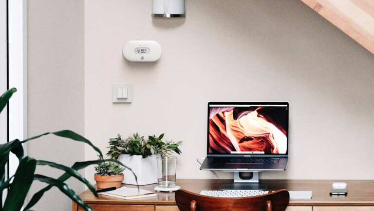 Airthings View Radon smart radon monitor displays indoor radon and air quality levels