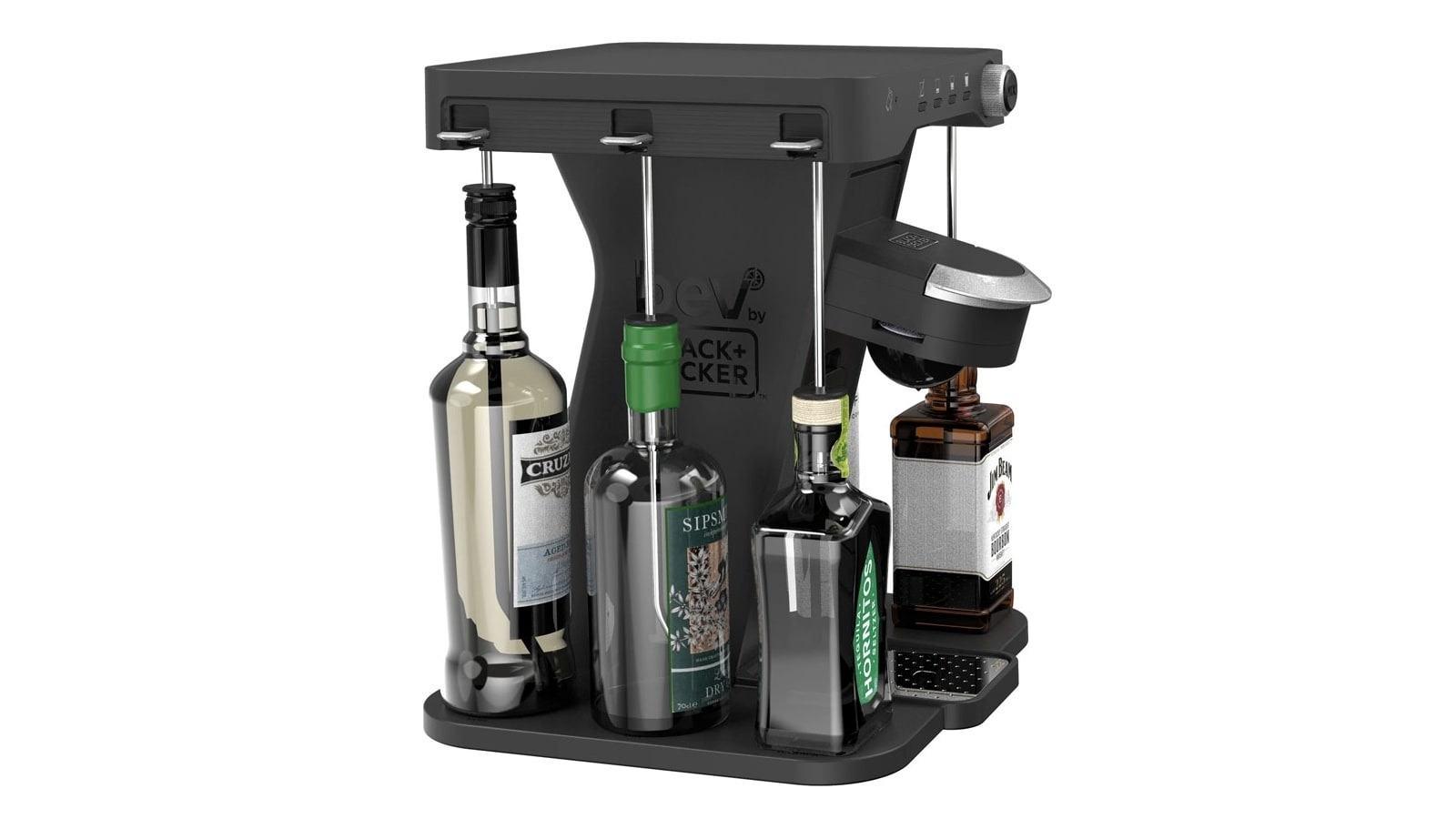 Black + Decker Bev Cocktail Maker uses an easy pod system with adjustable strengths