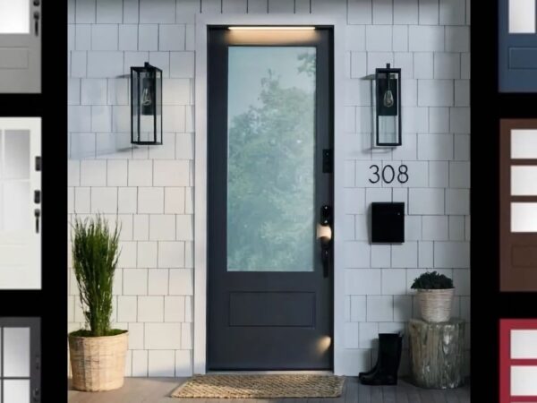 M-Pwr smart door is hardwired to the home & comes with a Ring doorbell and Yale smart lock