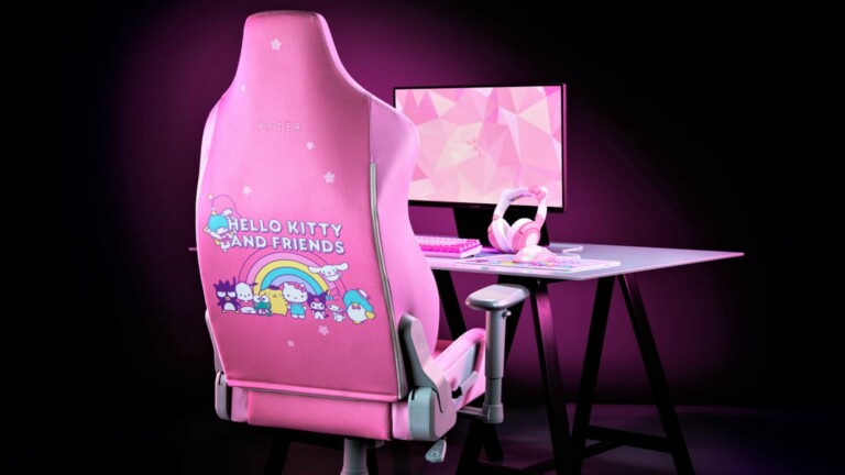 Razer Hello Kitty and Friends collection includes a chair, headphones, mouse & pad, & cushion