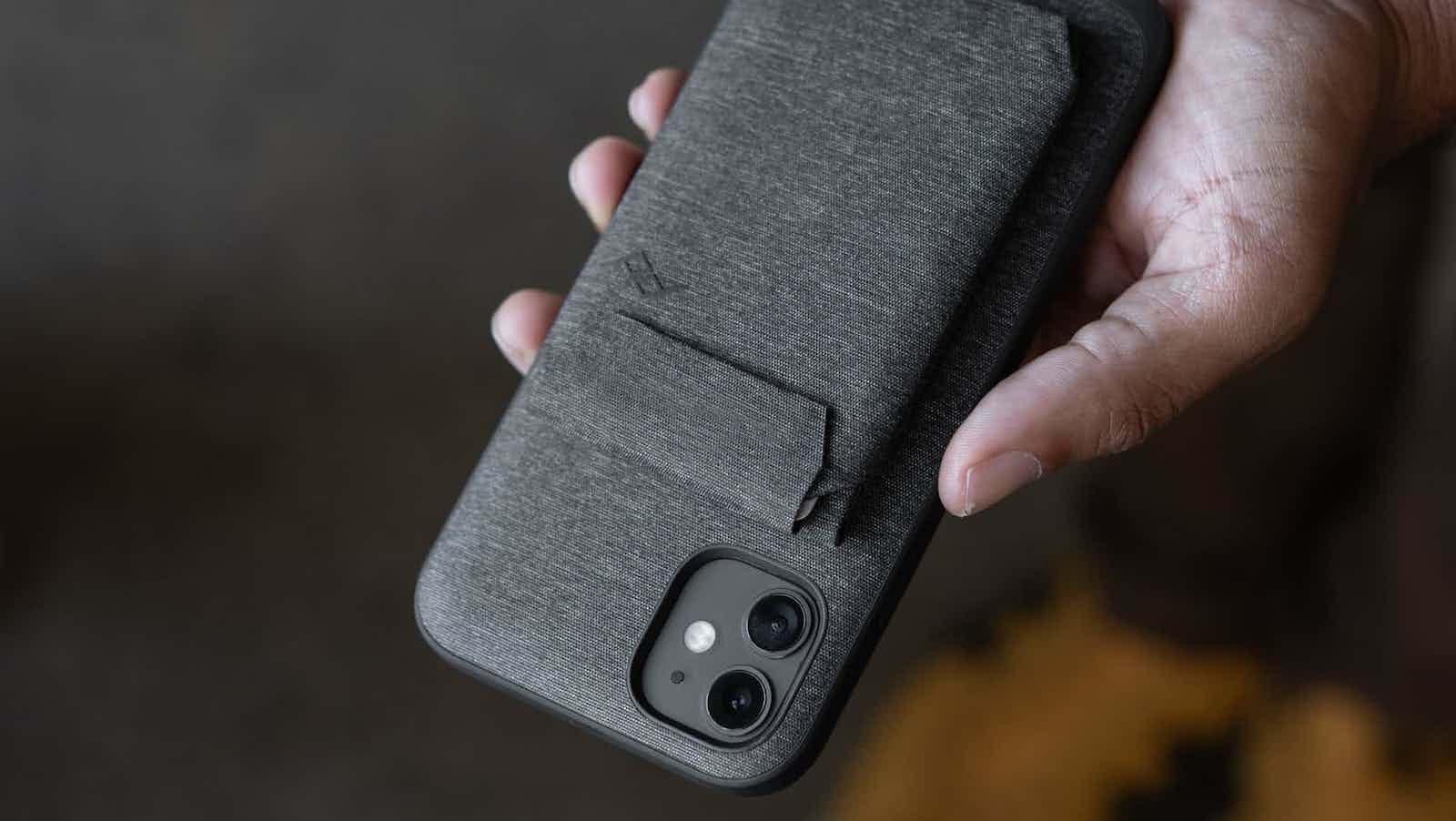 Peak Design Mobile Wallet Stand attaches to your smartphone