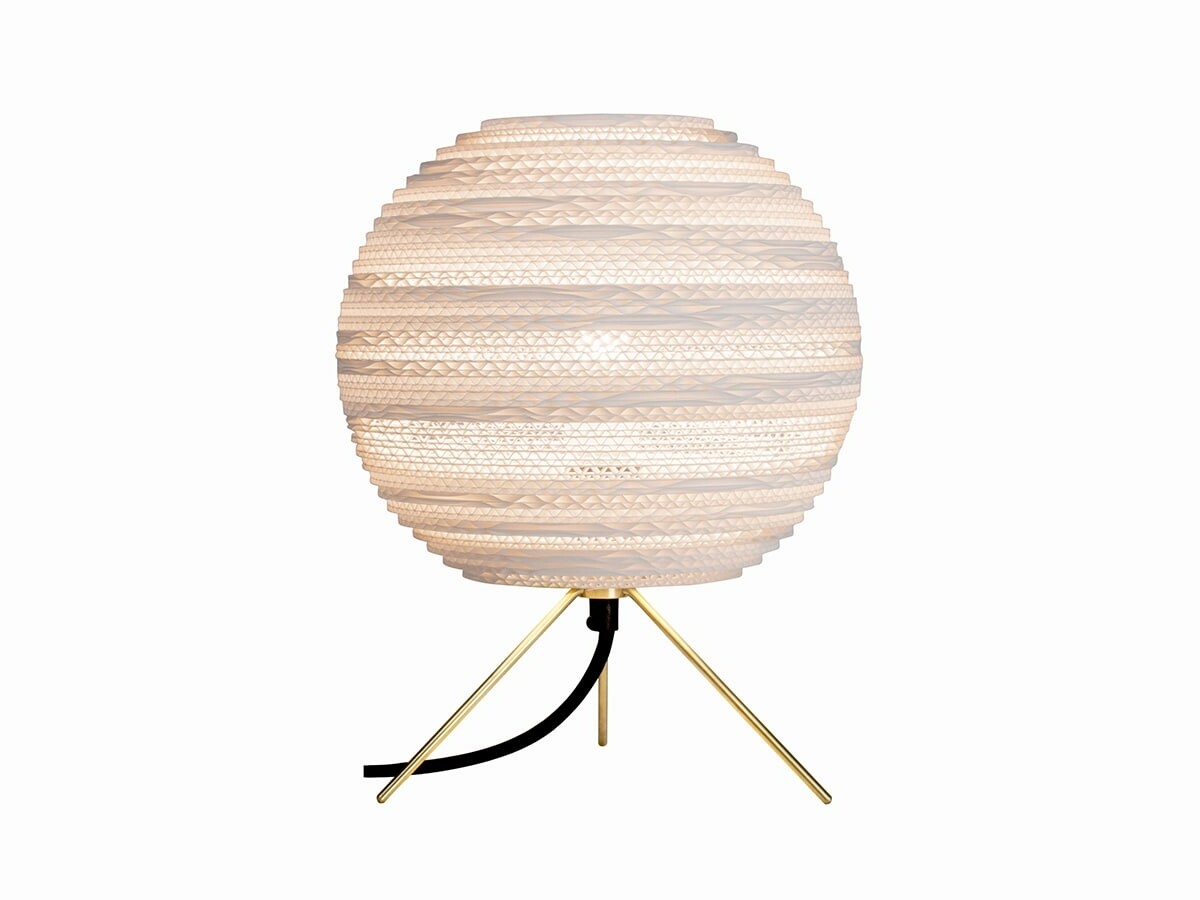 Graypants Scraplights Table Lamps are made from recycled cardboard and include 3 designs
