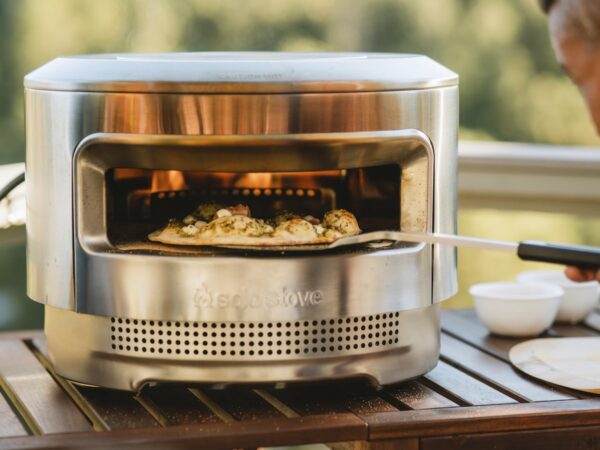 Solostove Pi Modern Pizza Oven offers dual fuel capability and cordierite pizza stone