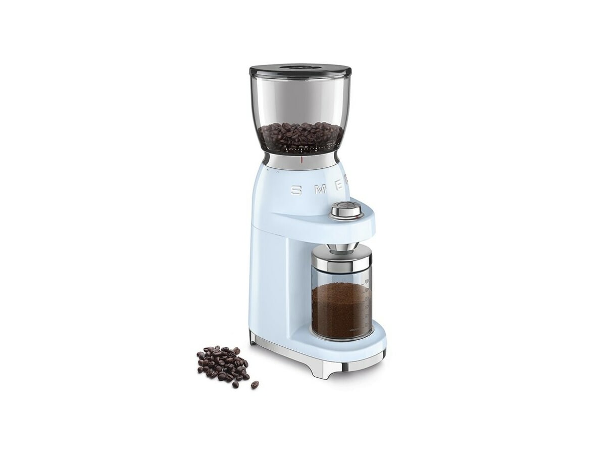 Smeg CGF01 Coffee Grinder adds a sleek look to your kitchen & offers