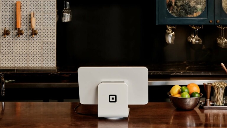 Square Stand 2nd Gen countertop iPad POS device has contactless and dip payments