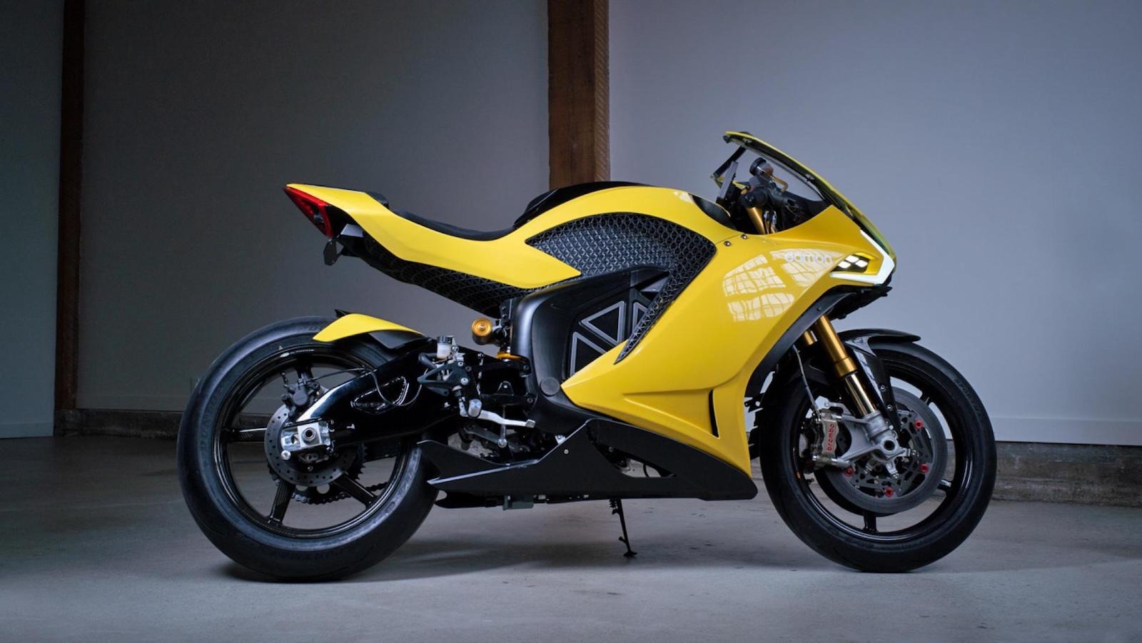 Damon HyperSport is an all-electric sportbike with a 200-mile range and 360-degree warnings