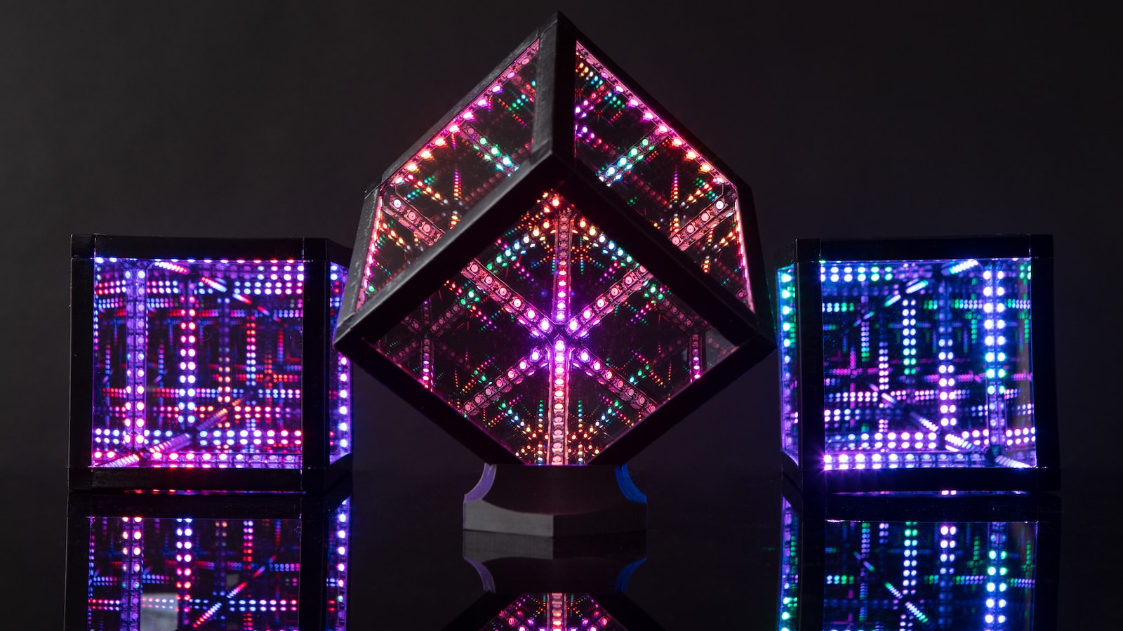 HyperCube Nano LED infinity cube is sound-reactive and app-enabled ultrachromatic art