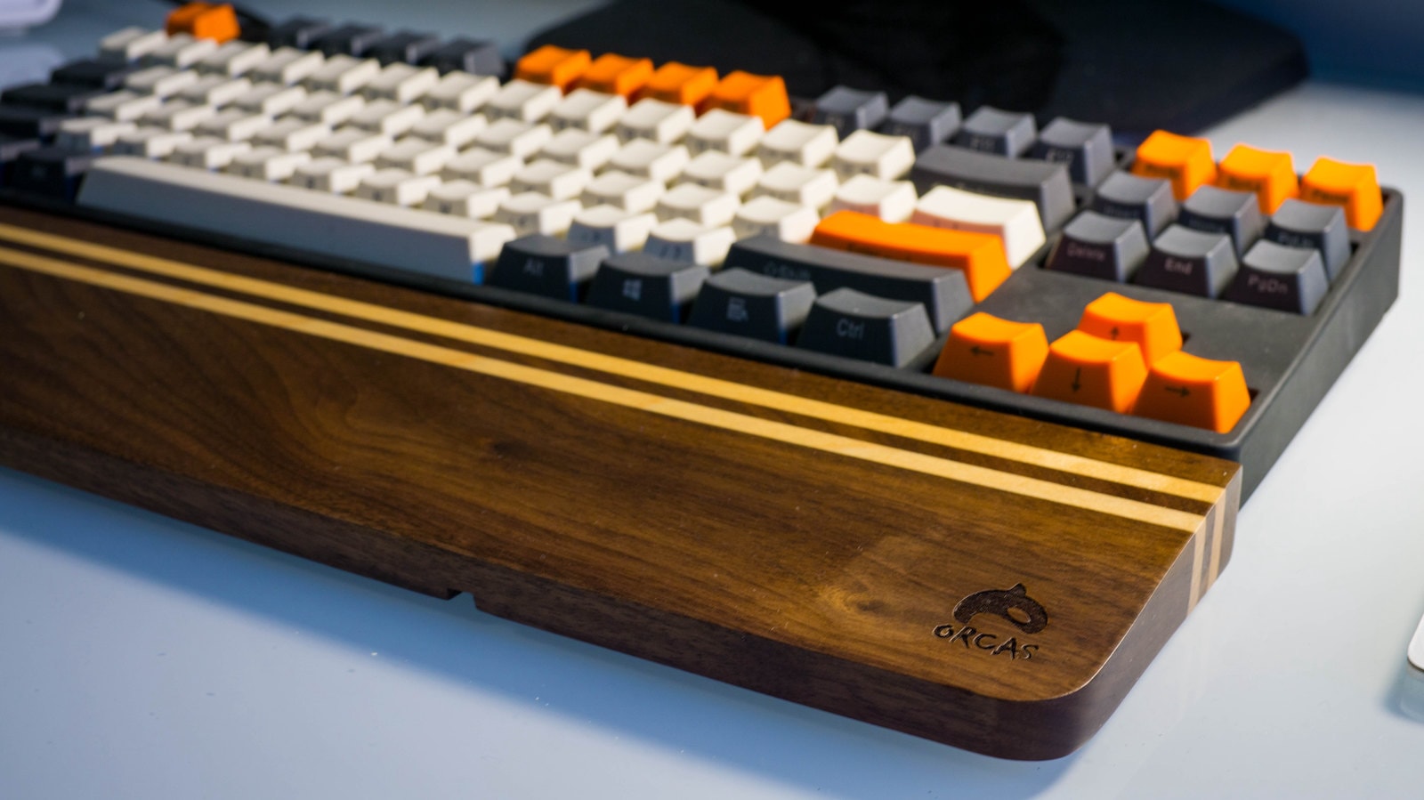 Orcas Wood Mechanical Keyboard Wrist Rest supports you during your work and playtime