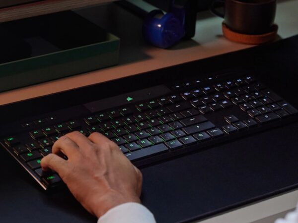 Corsair K100 AIR ultra-thin gaming keyboard has a low-profile design & fast connectivity
