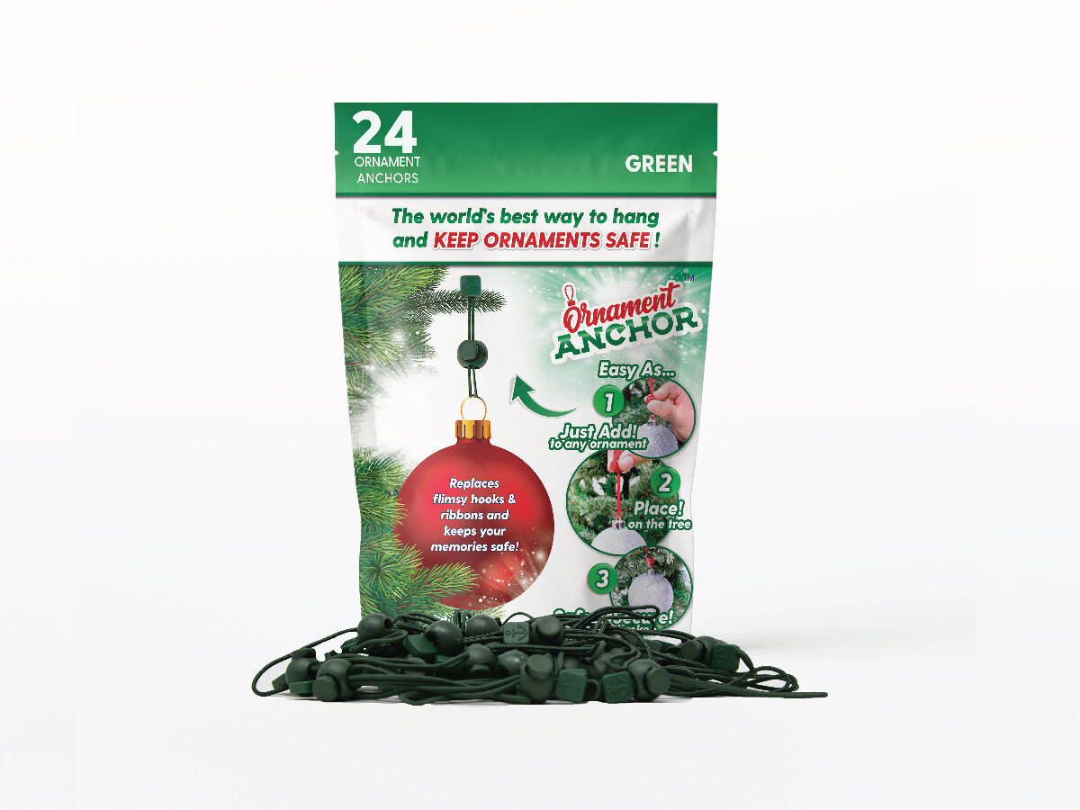 Ornament Anchor ensures that your Christmas ornaments remain securely
