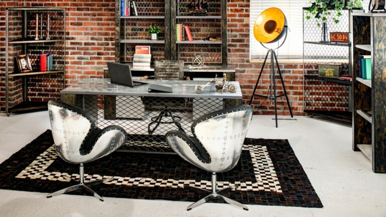 Urban 9–5 Urban-Industrial Executive Desk stands out as a focal point in any office space