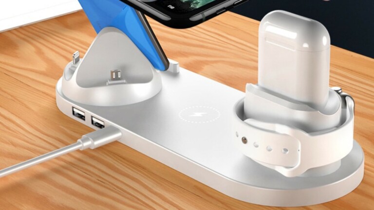 Pure Applefied 6-in-1 Wireless Charging Stand offers Lightning, Micro USB & USB Type-C