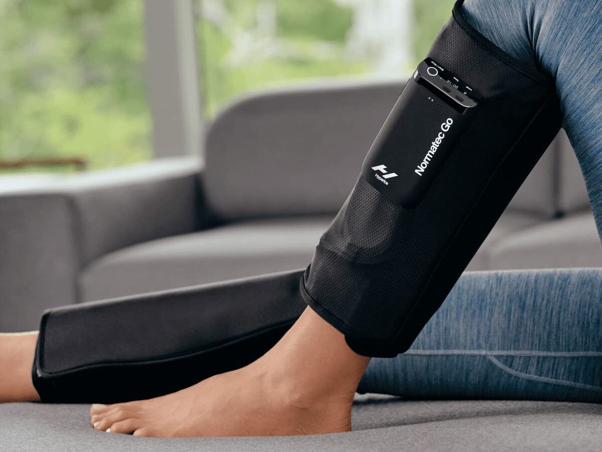 Hyperice Normatec Go compression sleeve for calf lets you massage with air anywhere » Gadget Flow