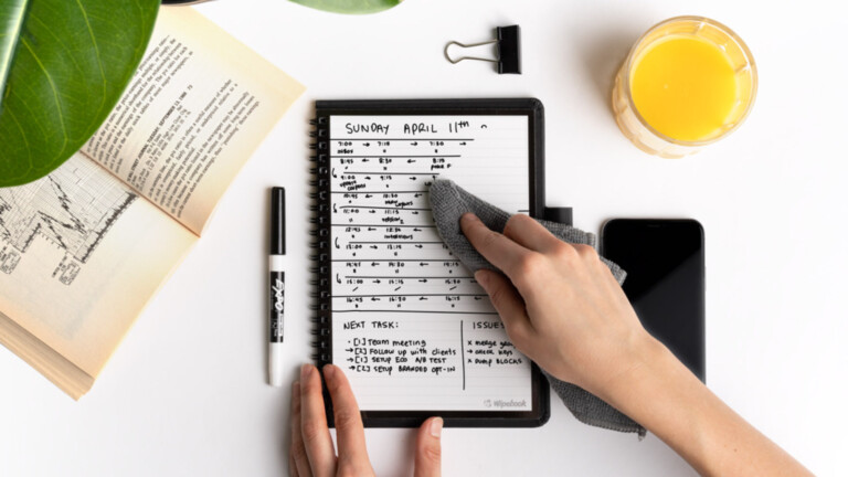 Mini Wipebook Pro + smart erasable notebook syncs all of your notes to the cloud