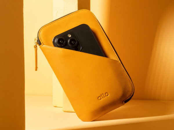 Alto Leather Phone Wallet conveniently holds both your smartphone and your passport