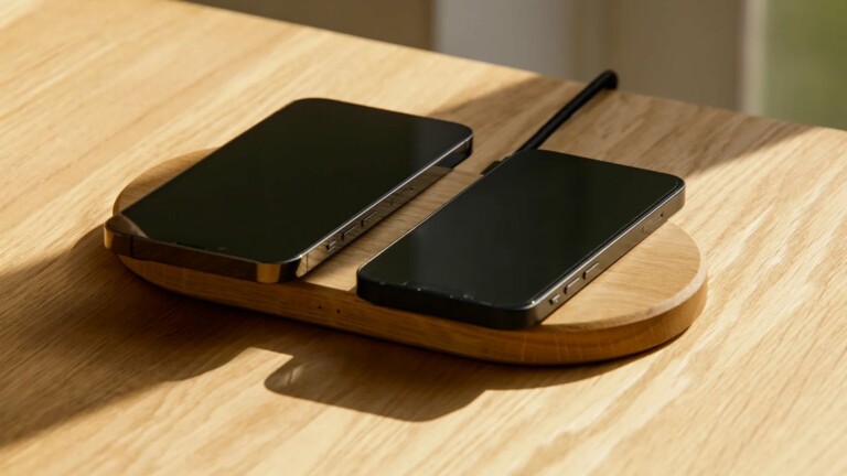 Oakywood Dual Slim Charging Pad automatically adjusts its charging speed to your device