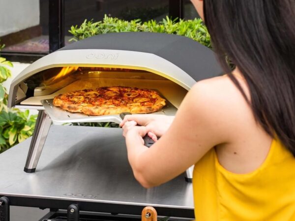 Ooni Koda 16 gas-powered pizza oven runs on either propane or natural gas for control