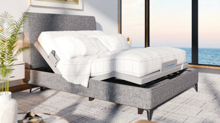 FlexiSpot Adjustable Bed Base S5 runs smoothly and operates at fewer than 55 decibels