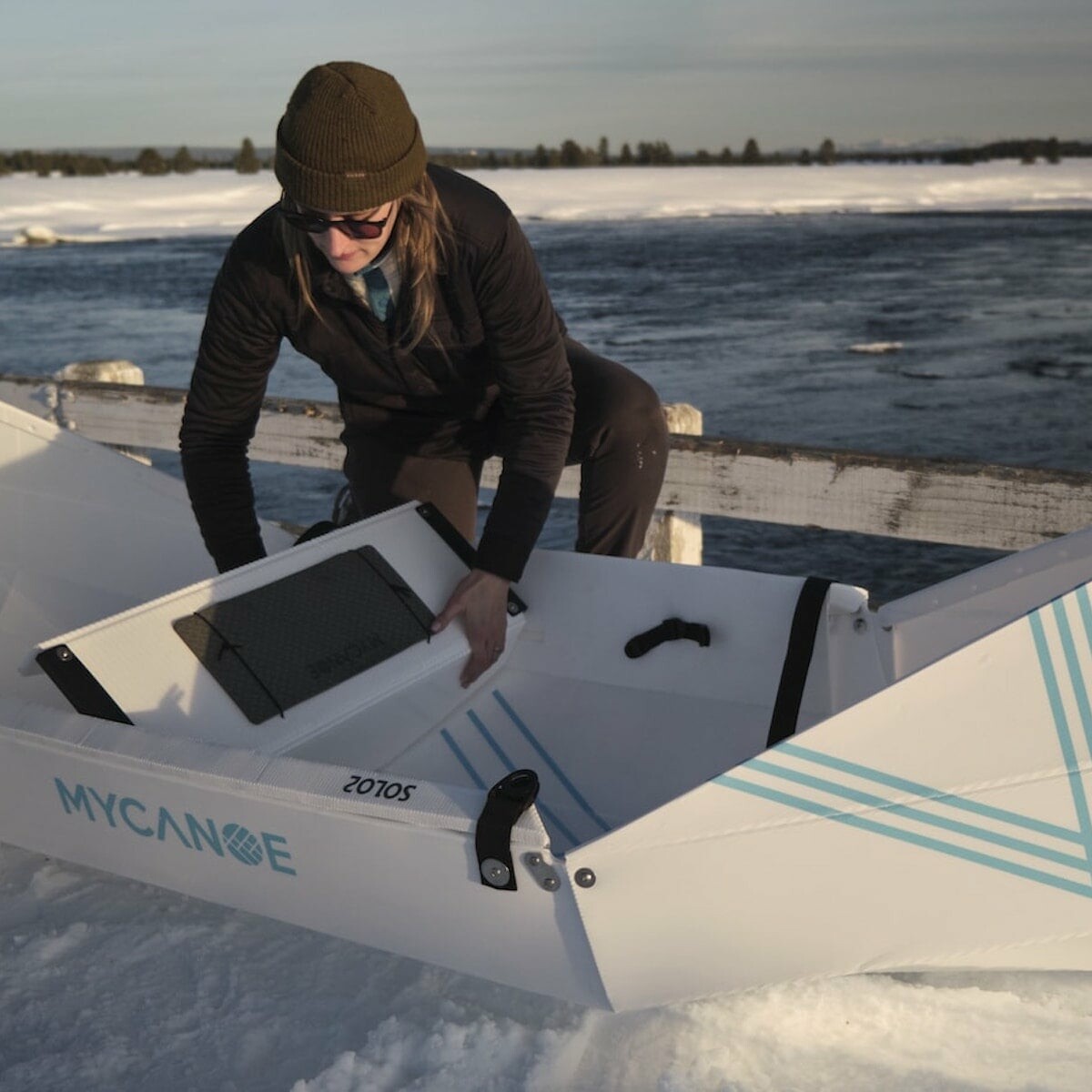 This origami-inspired foldable canoe sets up in just 2 minutes