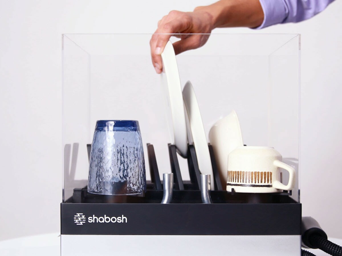 Shabosh portable dishwasher uses patented tech that cleans dishes in as