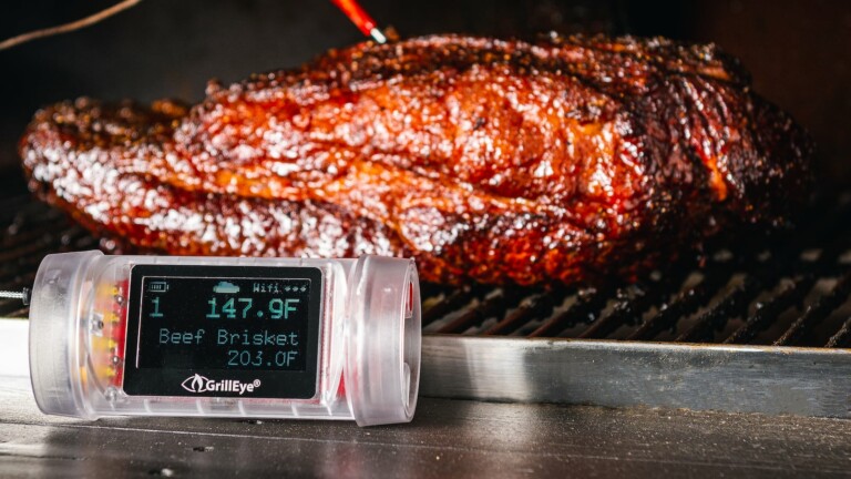 GrillEye Max smart wired thermometer for grills notifies you when your food is ready