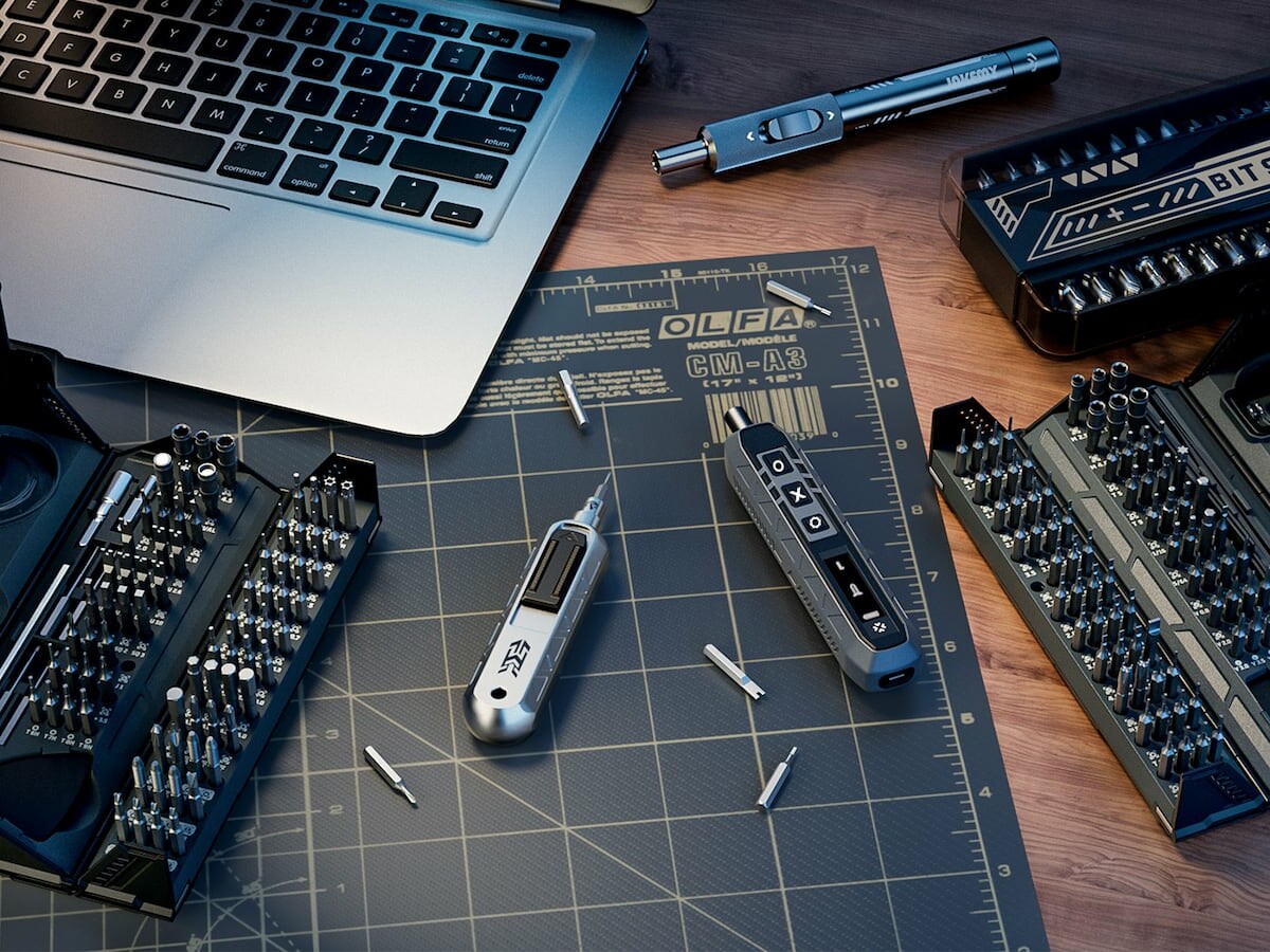 Jakemy RS02 manual screwdriver & RS03 electric screwdriver packs 160 bits for repair