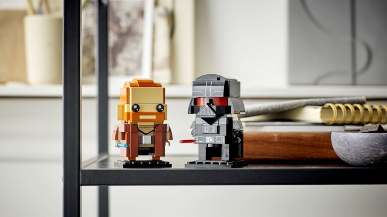 LEGO BrickHeadz Obi-Wan Kenobi & Darth Vader figurines let you enjoy authentic details