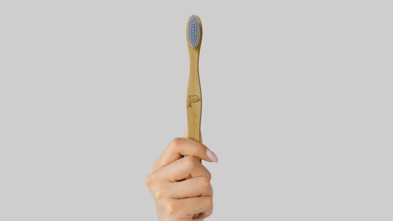 ReFresh bamboo toothbrush with removable bristles is made from plants to combat pollution