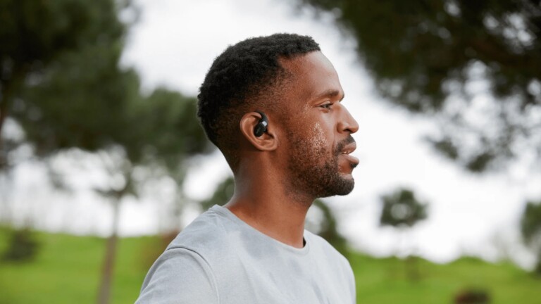 Shokz OpenFit open-ear headphones have an ultra-lightweight and comfortable design