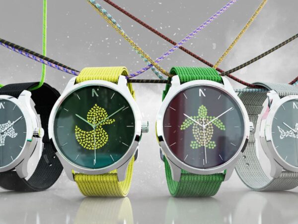 NAOR environmentally friendly solar watch donates a tree to absorb CO2 with each purchase