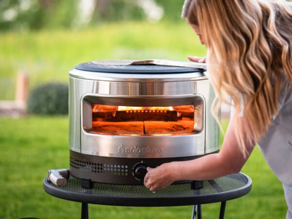 Solo Stove Pi Prime propane pizza oven uses propane fuel and an efficient demi-dome design